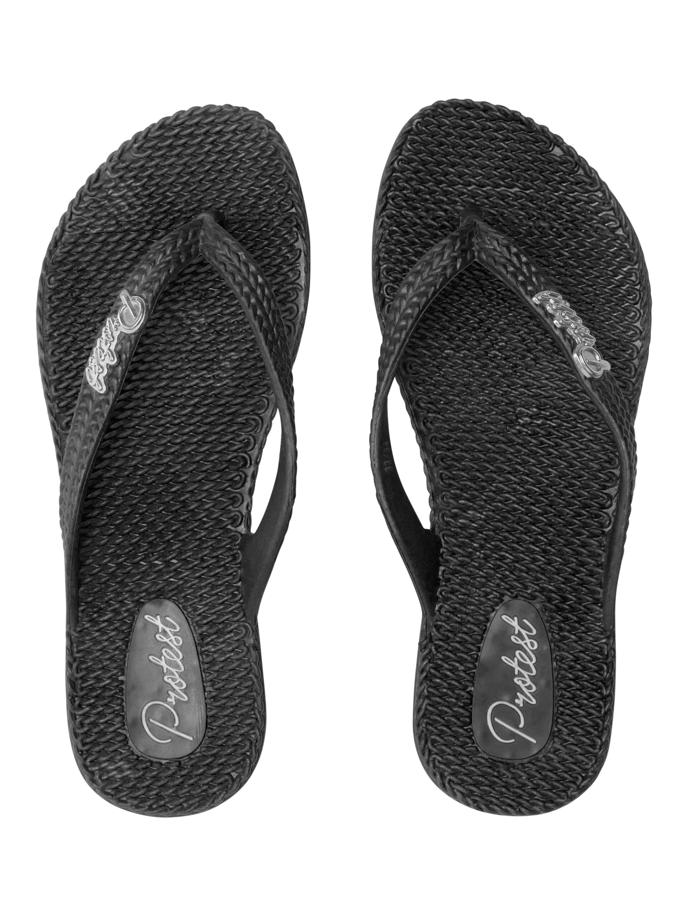 PROTEST Hausschuh 'STAMP JR'‌‌‌‌‌‌ in Schwarz: Vorderseite