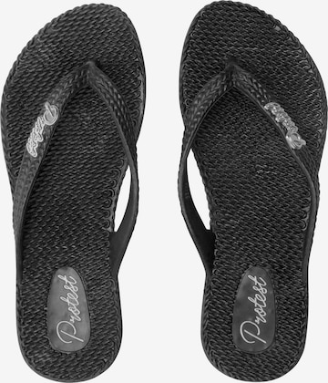 PROTEST Hausschuh 'STAMP JR' in Schwarz: Vorderseite