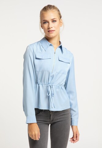 usha BLUE LABEL Blouse in Blauw: voorkant