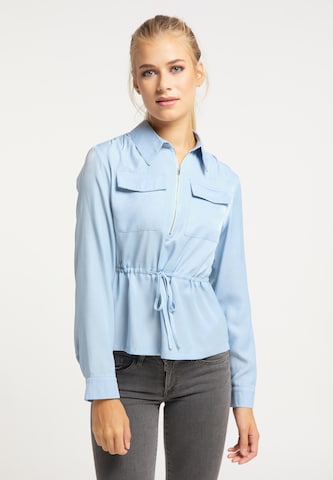 usha BLUE LABEL Blouse in Blauw: voorkant