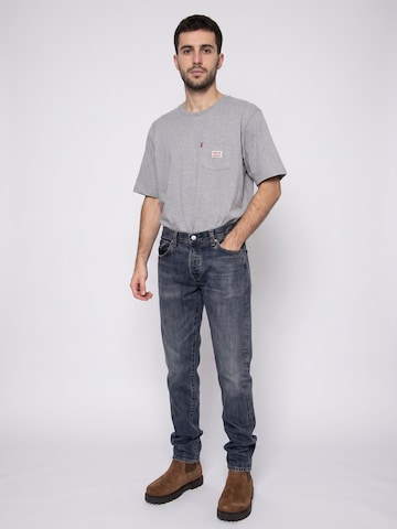 EDWIN Baggy Jeans 'Regular Tapered Japan Mid Dark Used -- Men's Jeans Blue Men' i grå: forside
