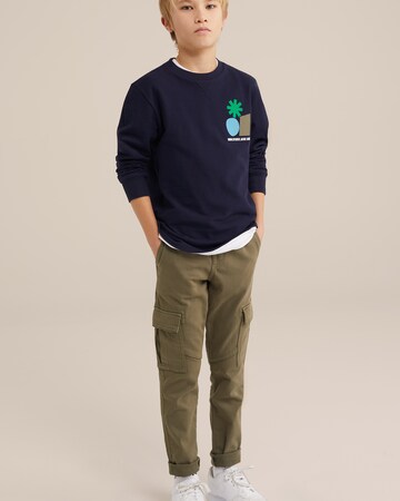 WE Fashion Slim fit Trousers in Green