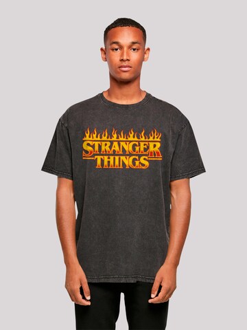 F4NT4STIC T-Shirt 'Stranger Things Netflix TV Series' in Schwarz: Vorderseite