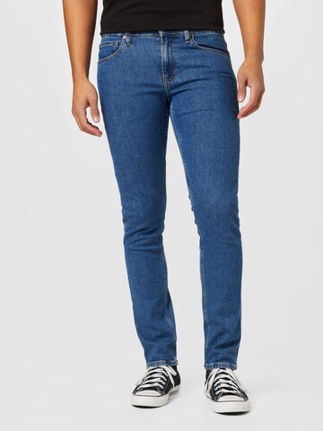 Calvin Klein Skinny Jeans in Blauw: voorkant