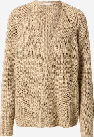 DRYKORN Knit Cardigan 'DRENA' in Brown: front
