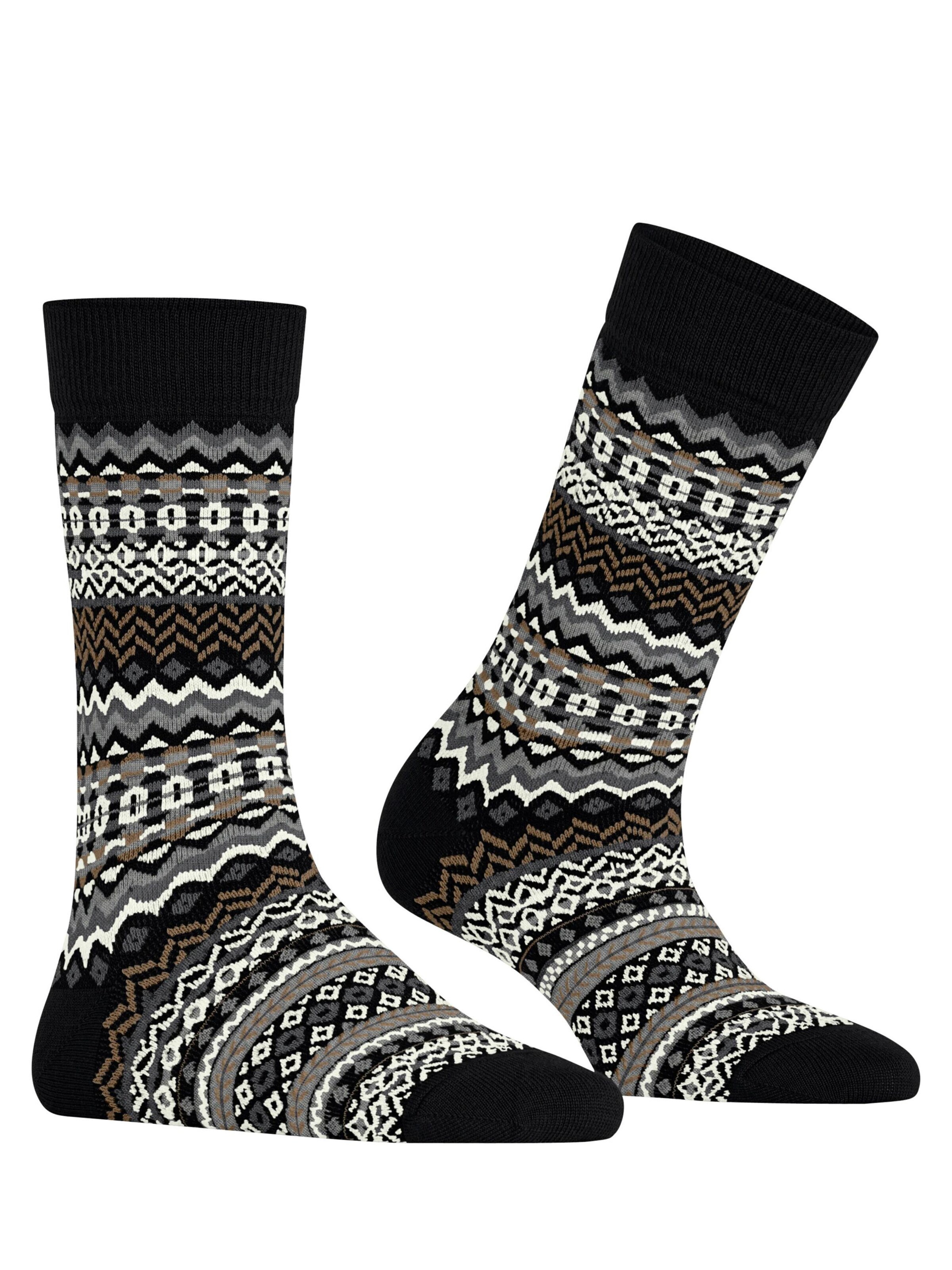 BURLINGTON Socken 'Fair Isle'‌‌‌‌‌ in Schwarz