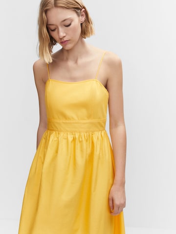 MANGO Лятна рокля 'Borris' в жълто: отпред
