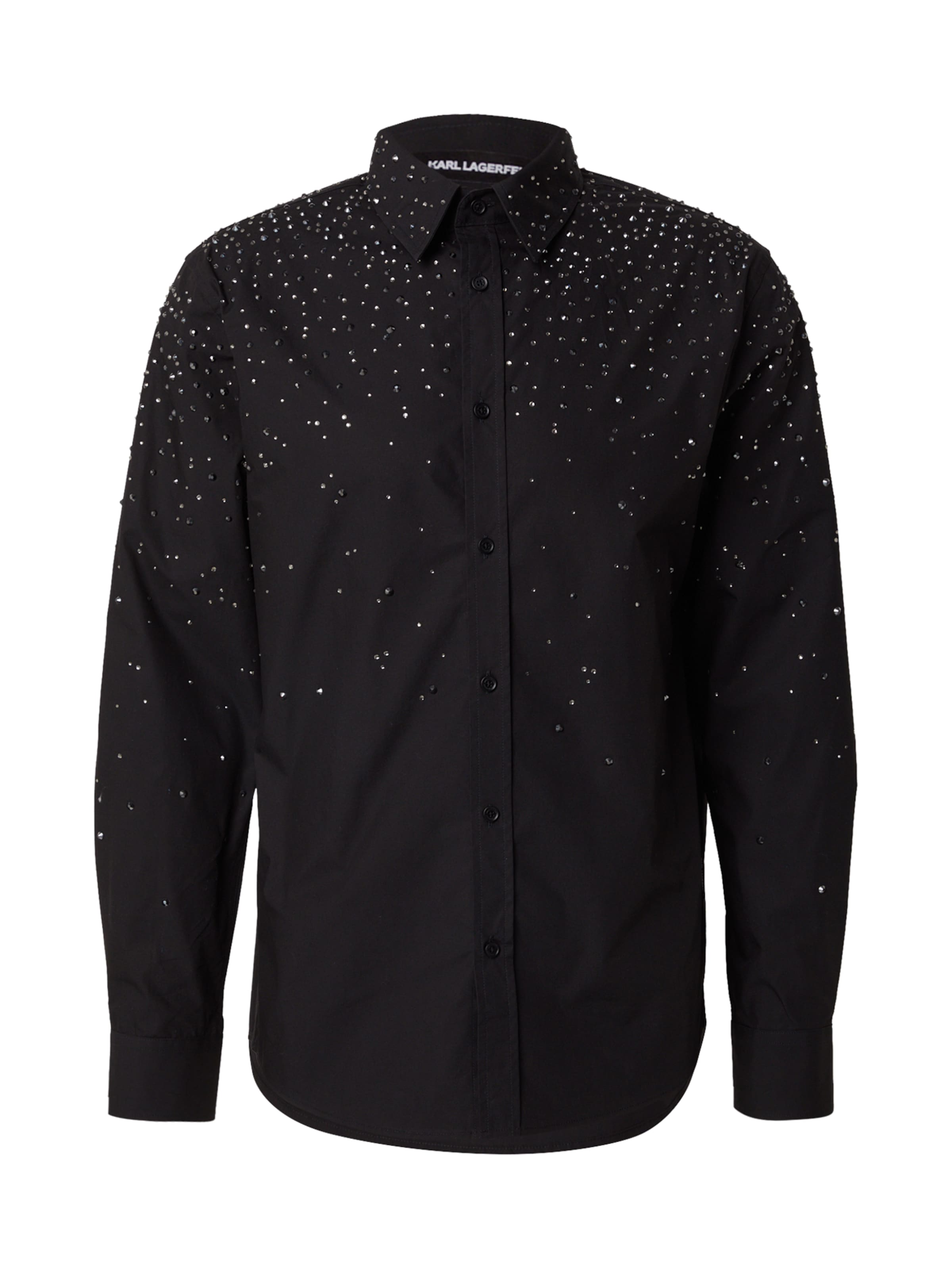 Coupe regular Chemise Karl Lagerfeld en noir : devant