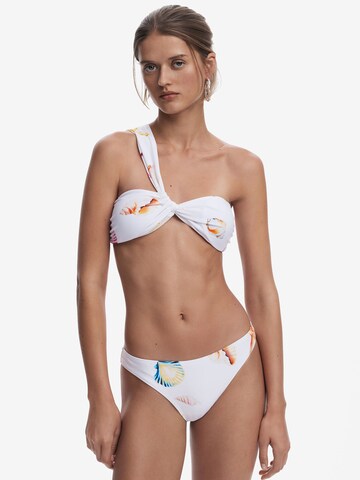 Desigual Долнище на бански тип бикини в бяло