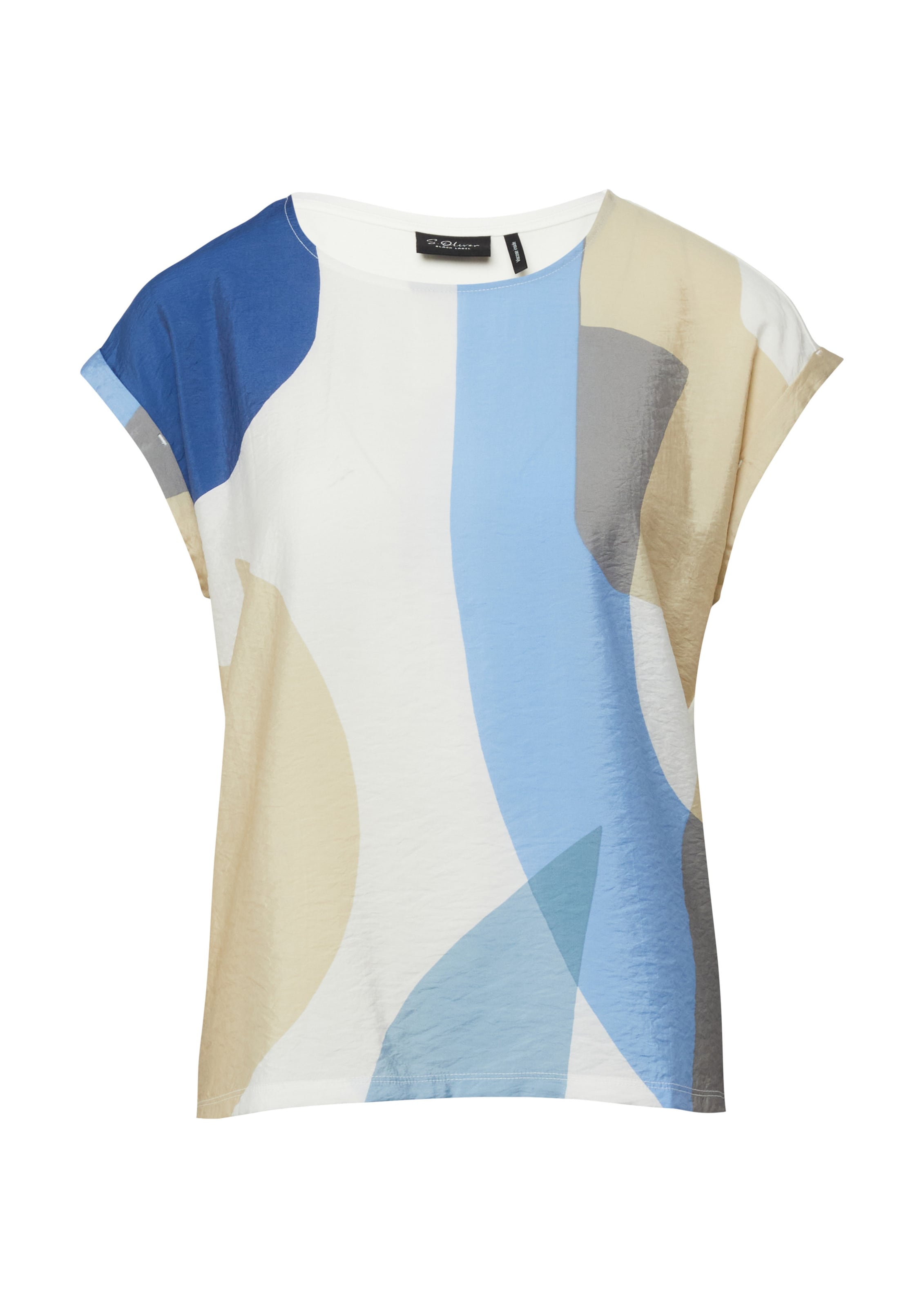 s.Oliver Μπλουζάκι σε μπεζ: μπροστά