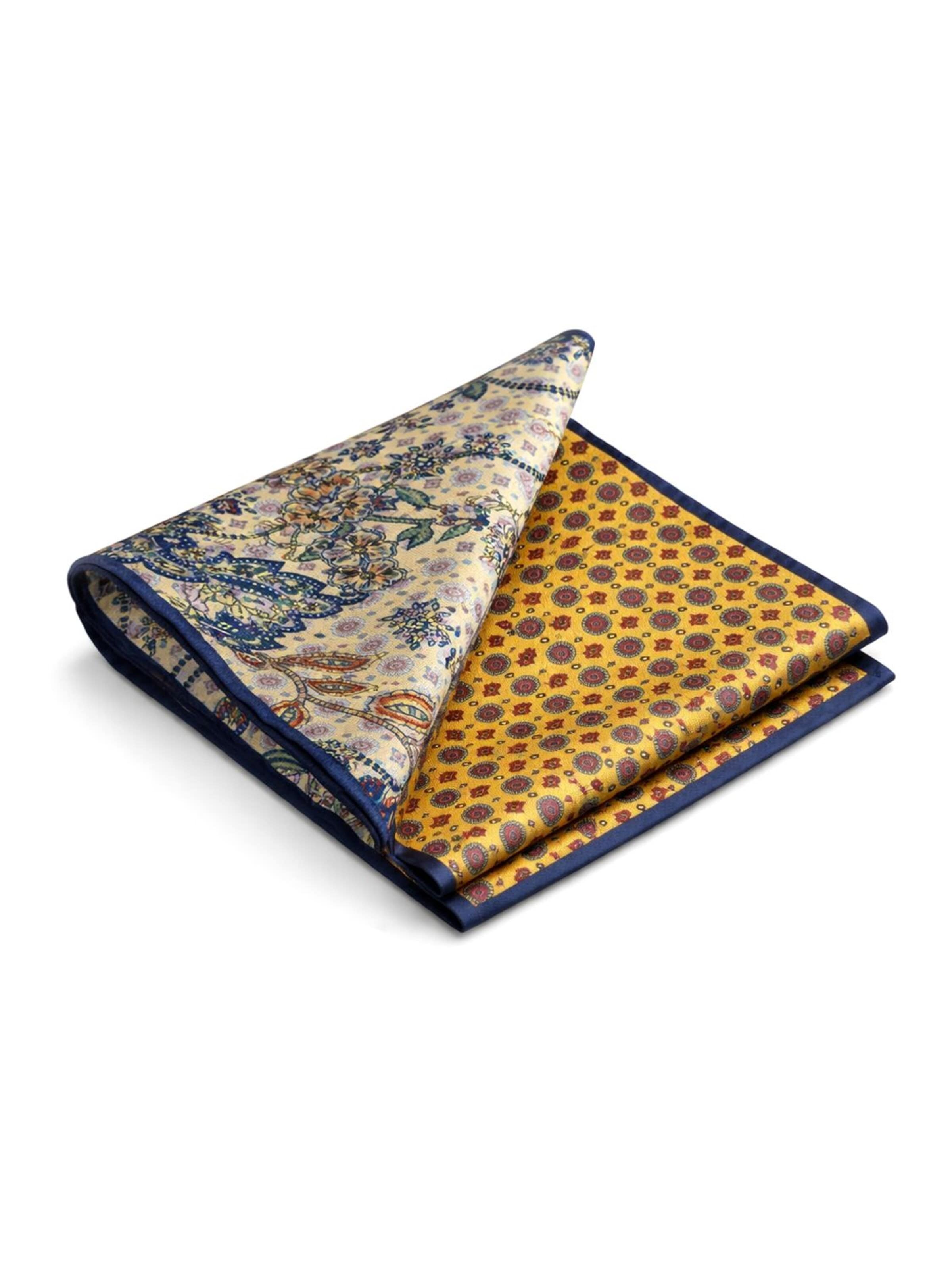 Suitable Pocket Square in Yellow: front