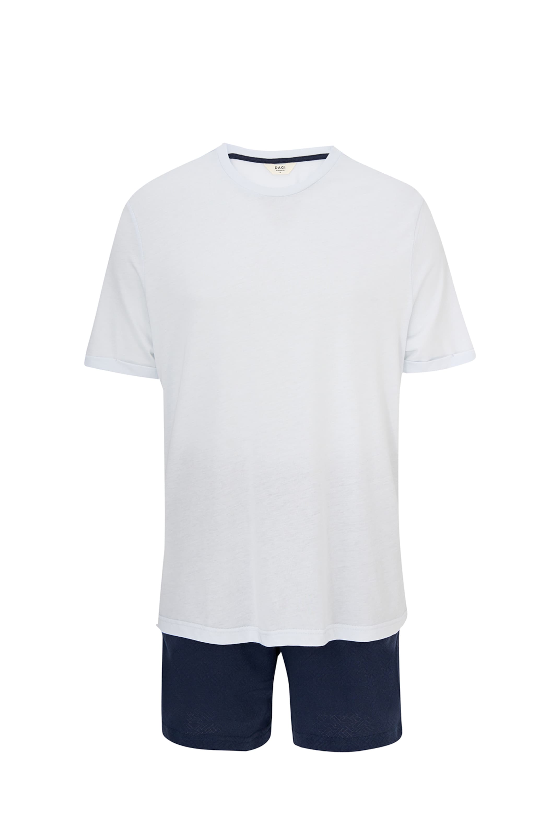 Dagi Pyjama kort in Blauw: voorkant