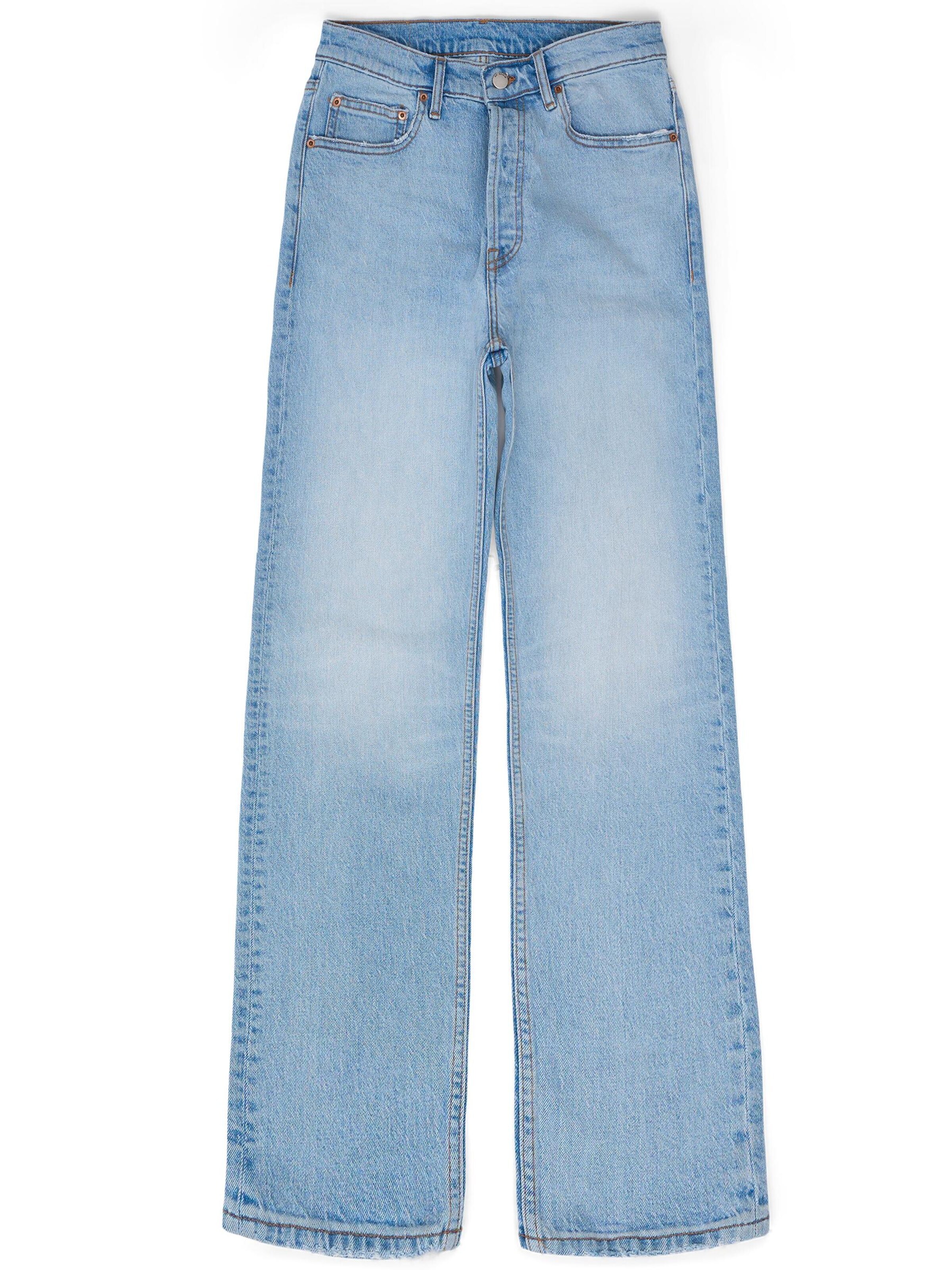 Dr. Denim Jeans 'Echo High Straight' in Blauw: voorkant