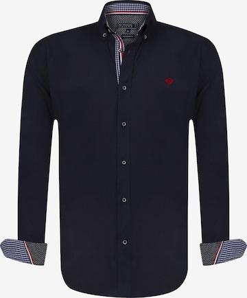 Coupe regular Chemise 'Lenart' Sir Raymond Tailor en bleu : devant