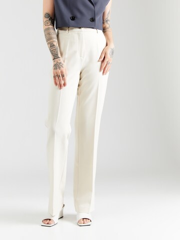 Loosefit Pantalon à pince 'NEW CARLA' GUESS en beige : devant