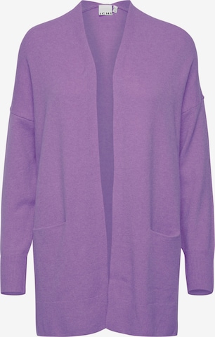 ICHI Knit Cardigan in Purple: front