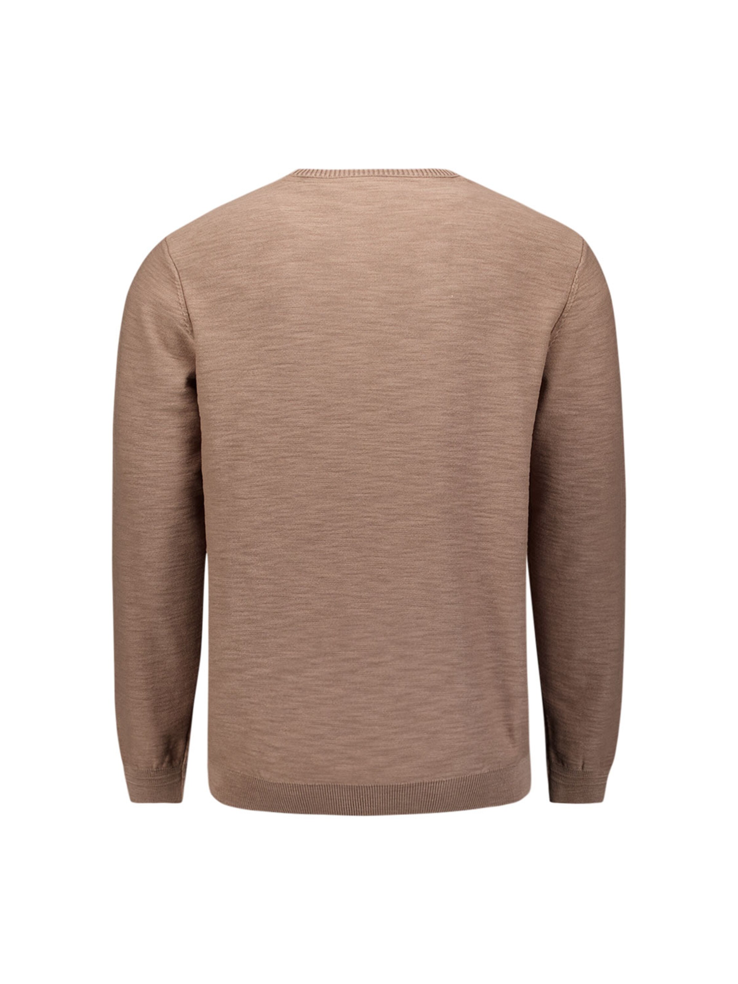 No Excess Sweater 'Slub' in Brown