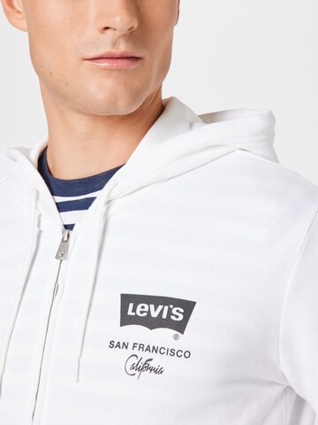 LEVI'S ® Tréning dzseki 'Graphic Zip Up Hoodie' - fehér