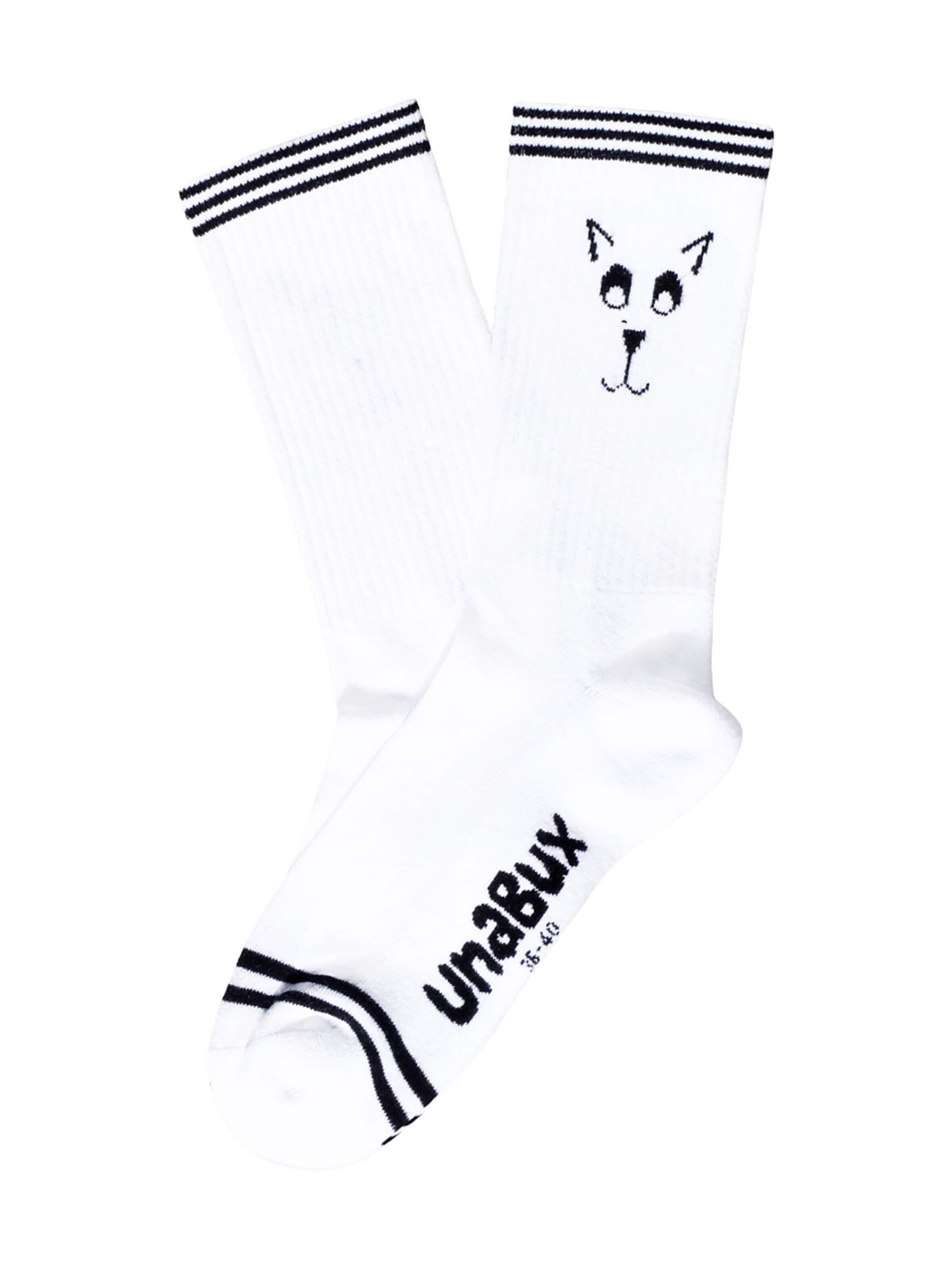 UNABUX Socken 'Touchdown' in Weiß