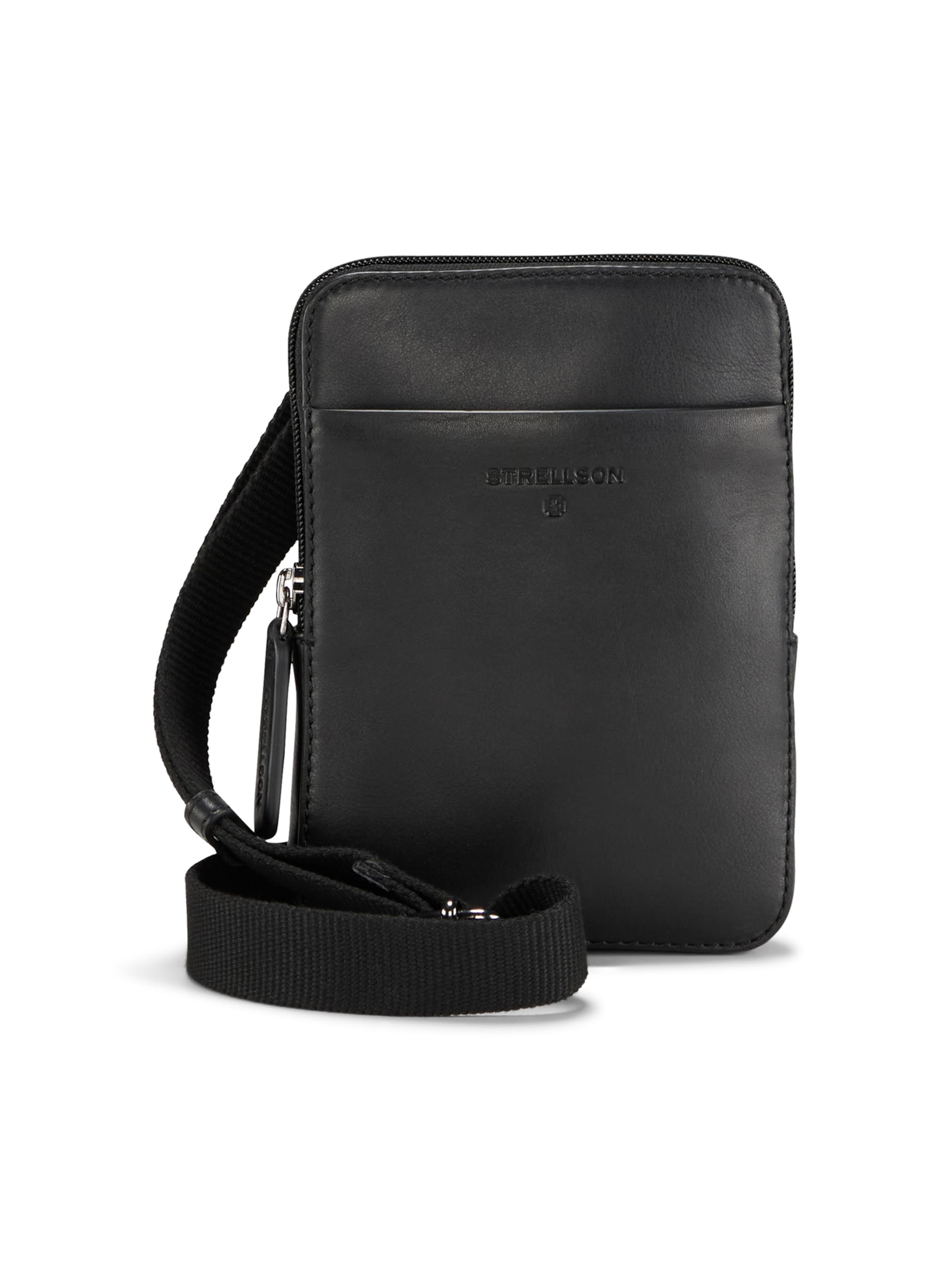 STRELLSON Schoudertas 'Hoxton Brian' in Zwart: voorkant