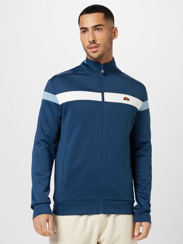 ELLESSE Sweat jacket in Blue: front