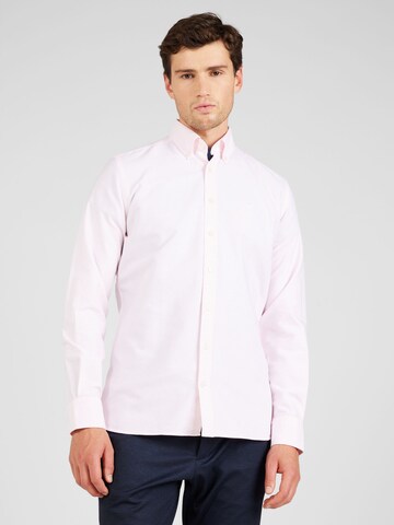 Hackett London Slim fit Button Up Shirt in Pink: front