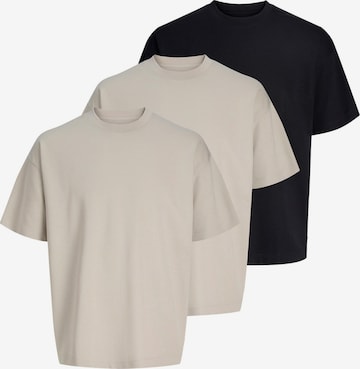 JACK & JONES Shirt 'Barron Tee' in Brown: front