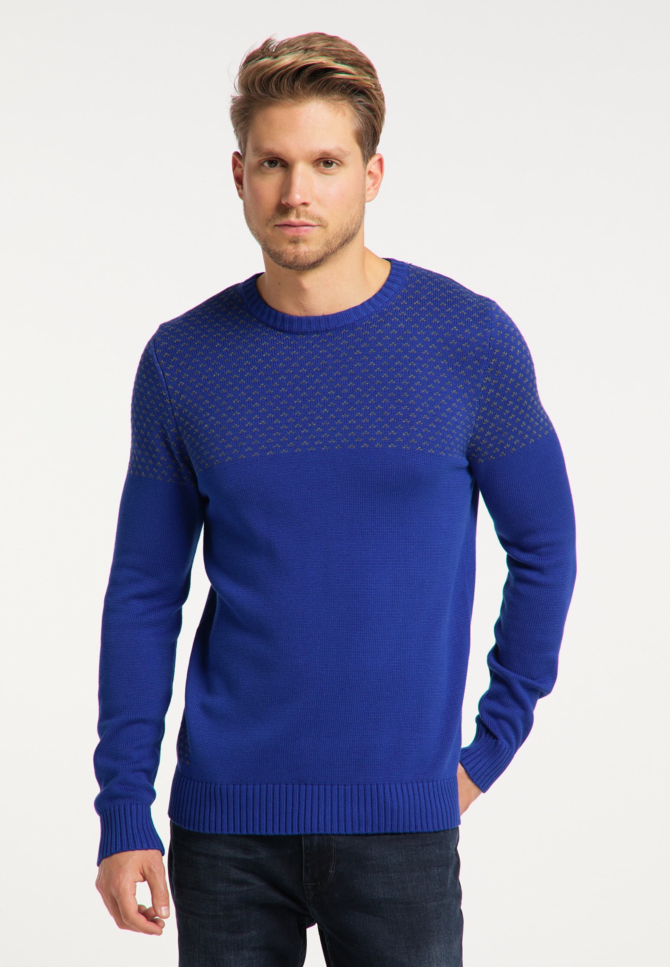 Männer Pullover & Strick MO Pullover in Blau - LU45164 Männer Pullover & Strick MO Pullover in Blau - LU45164
