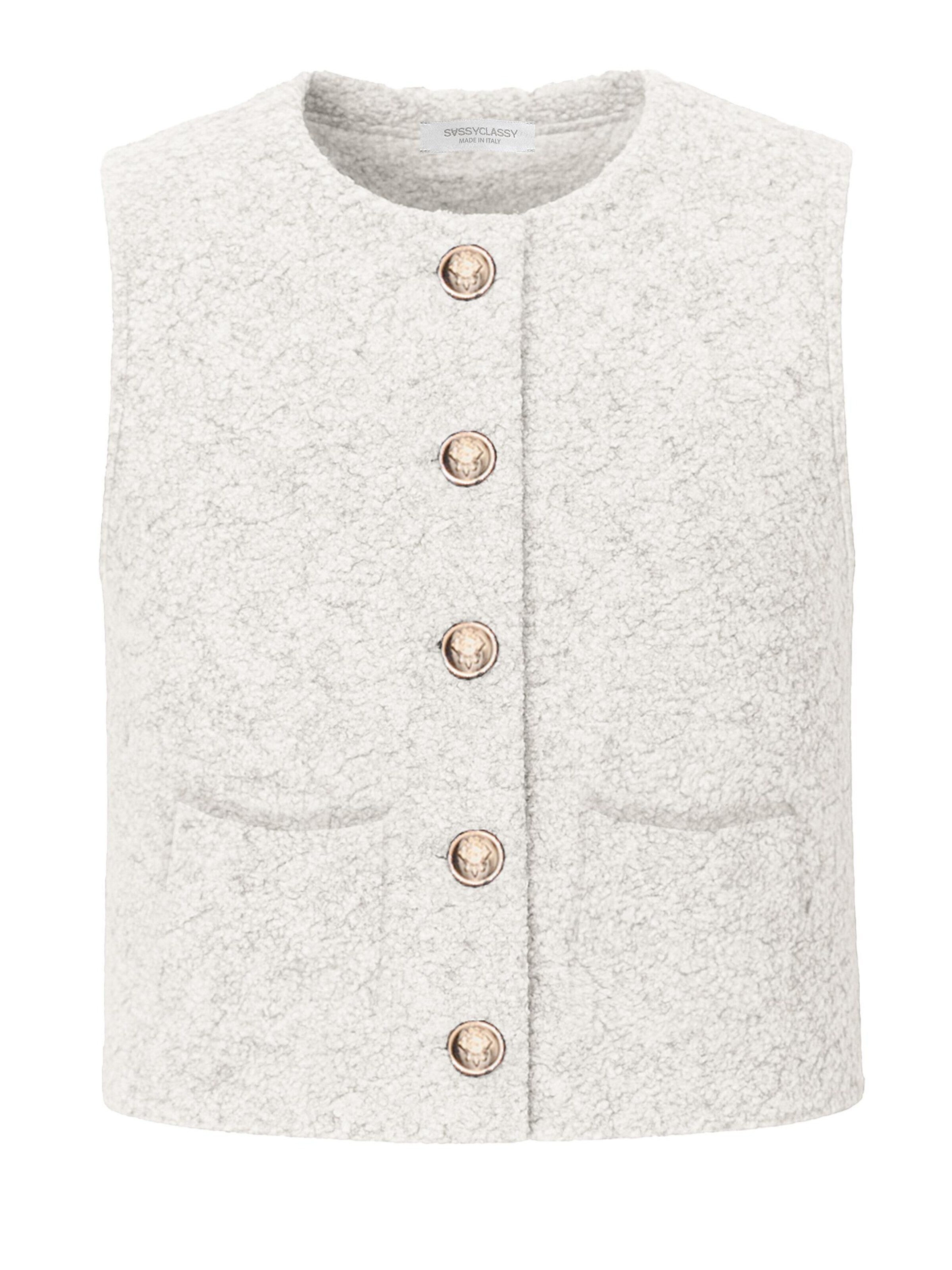 SASSYCLASSY Vest in Grey: front