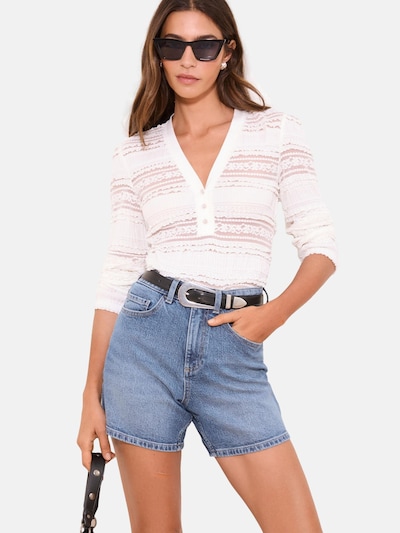 Lipsy T-shirt en M en blanc, Vue avec produit