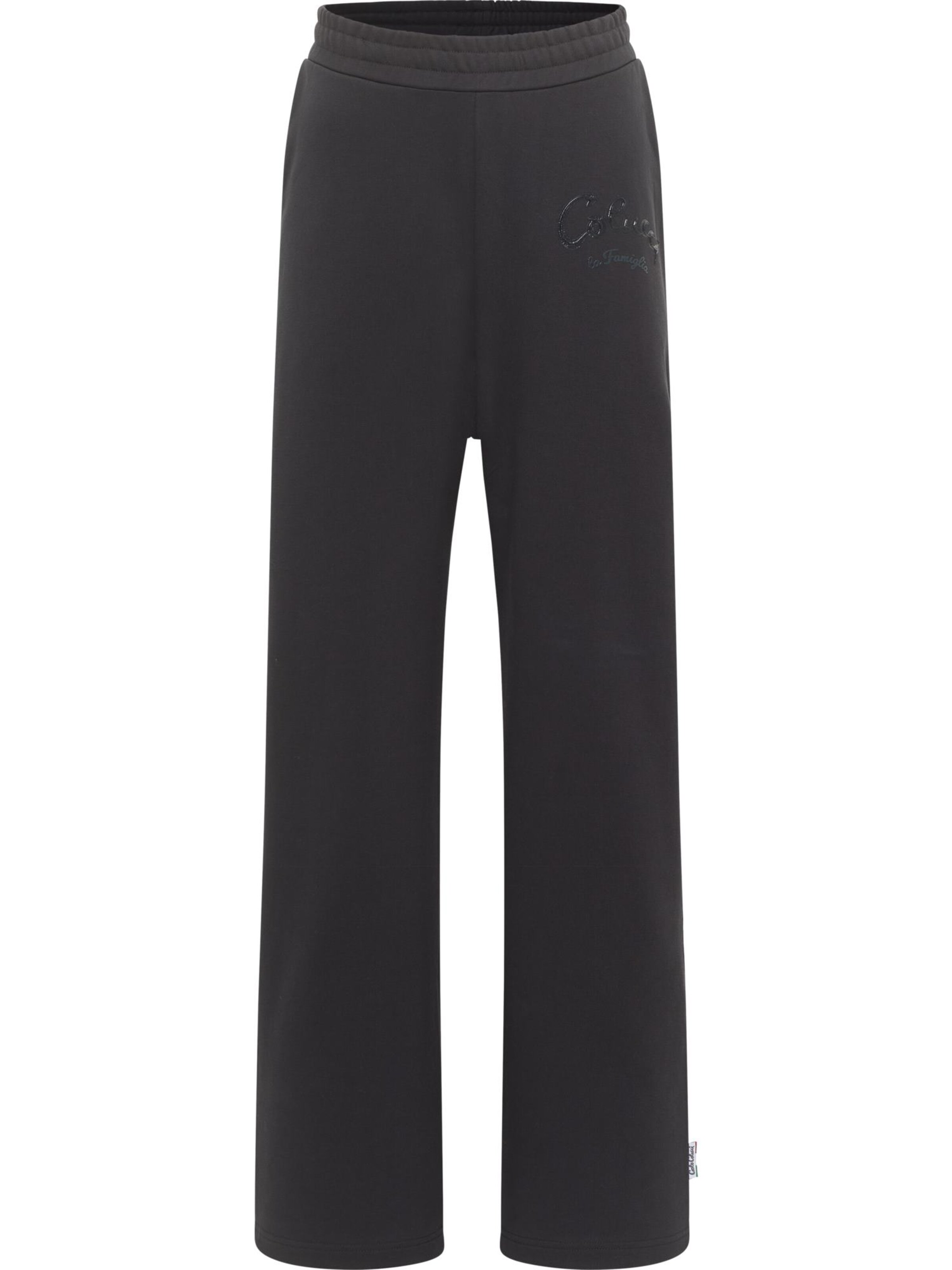 Carlo Colucci Regular Hose 'Dyda' in Schwarz: Vorderseite