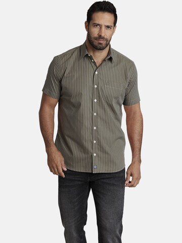 Jan Vanderstorm Comfort fit Button Up Shirt 'Perttu' in Green: front