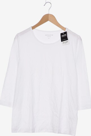 Green Cotton Top & Shirt in XL in White: front