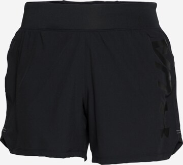 UNDER ARMOUR Regular Workout Pants 'Speedpocket' in Black: front