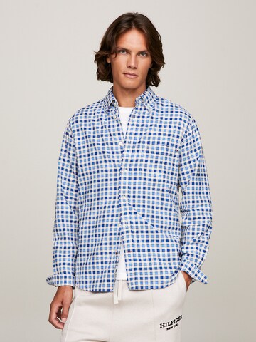 TOMMY HILFIGER Regular Fit Hemd in Blau: Vorderseite