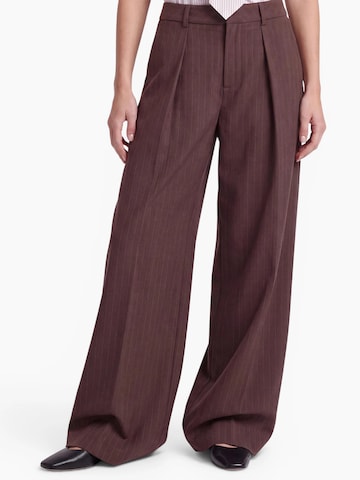 millane Wide Leg Hose in Braun: Vorderseite