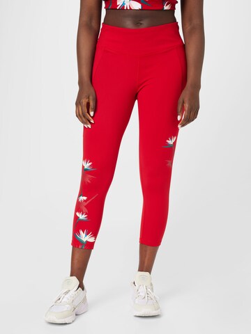 ADIDAS SPORTSWEAR Skinny Sportsbukser 'Thebe Magugu Studio ' i rød: forside