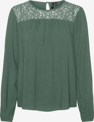 VERO MODA Blouse 'LILOU' in Groen: voorkant