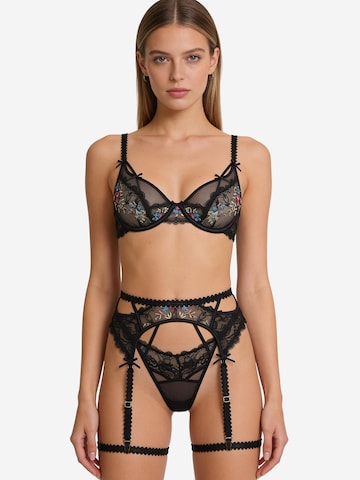 L.BEV Balconette Wäsche-Sets 'Dolce Desiderio Set'‌‌‌‌‌‌‌‌ in Schwarz
