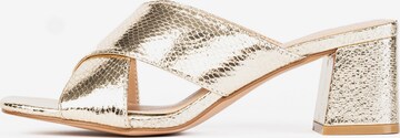 Celena Mule 'Carah' in Gold: front