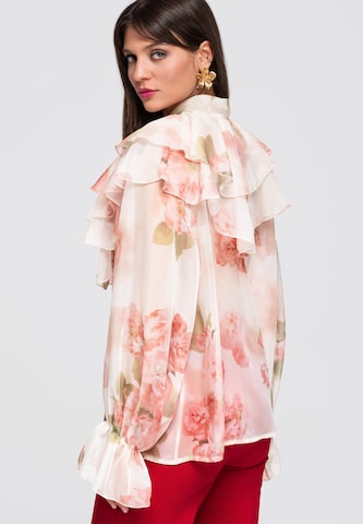 Ombre Bluse in Beige