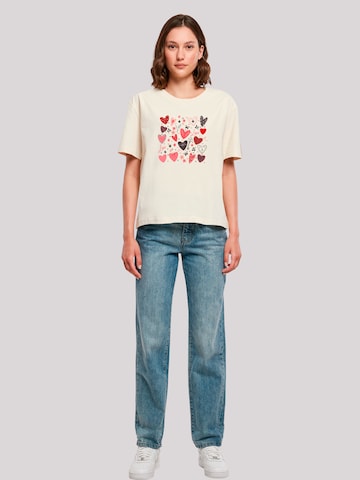 F4NT4STIC Shirt 'Cute Herzen Variety Valentinstag' in Beige