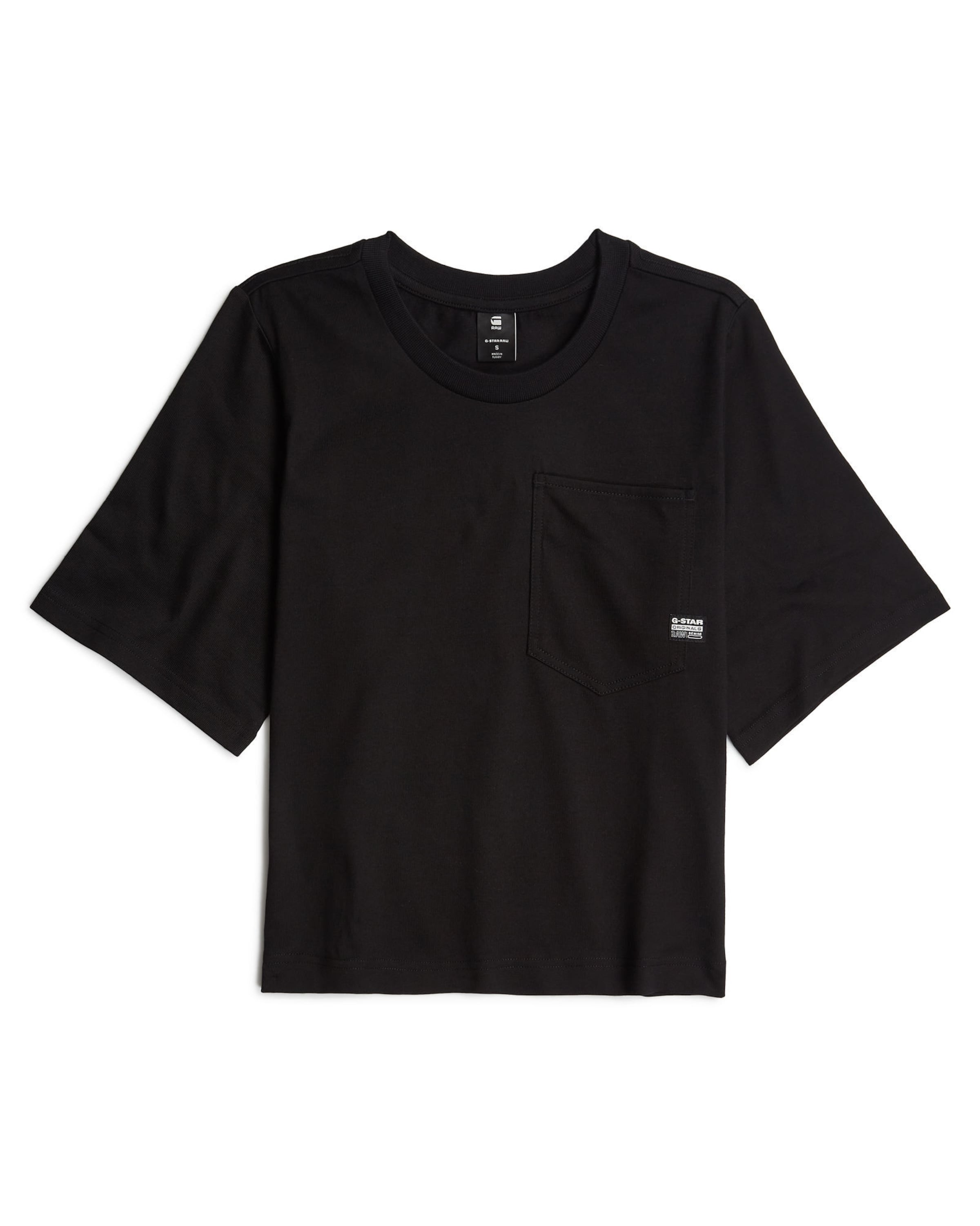G-STAR Topshirt 'Pocket' in Schwarz: Vorderseite