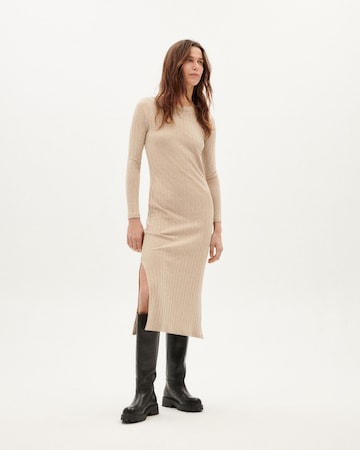 Thinking MU Knit dress 'Trash' in Brown