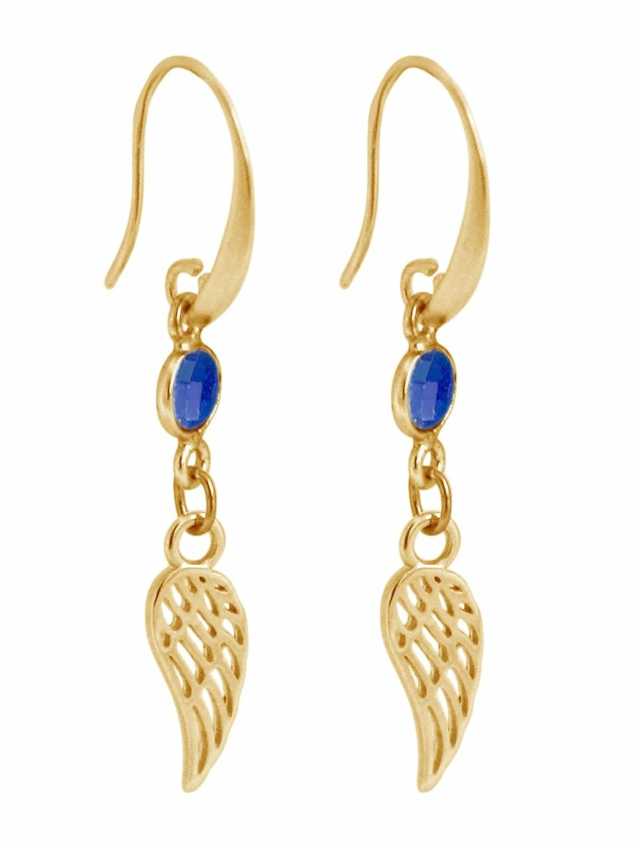 Gemshine Earrings 'Wings' in Gold