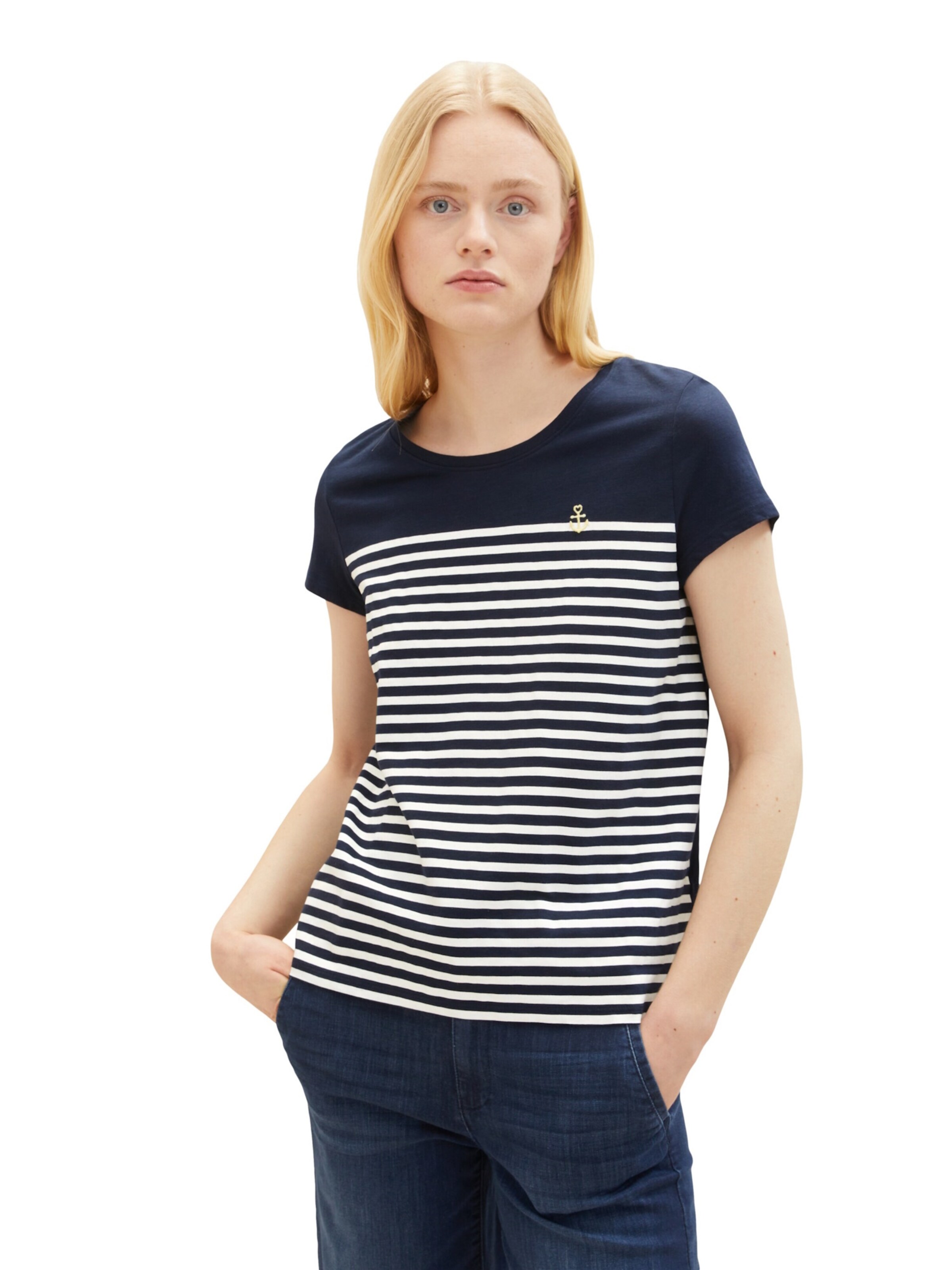 TOM TAILOR DENIM T-Shirt in Blau: Vorderseite