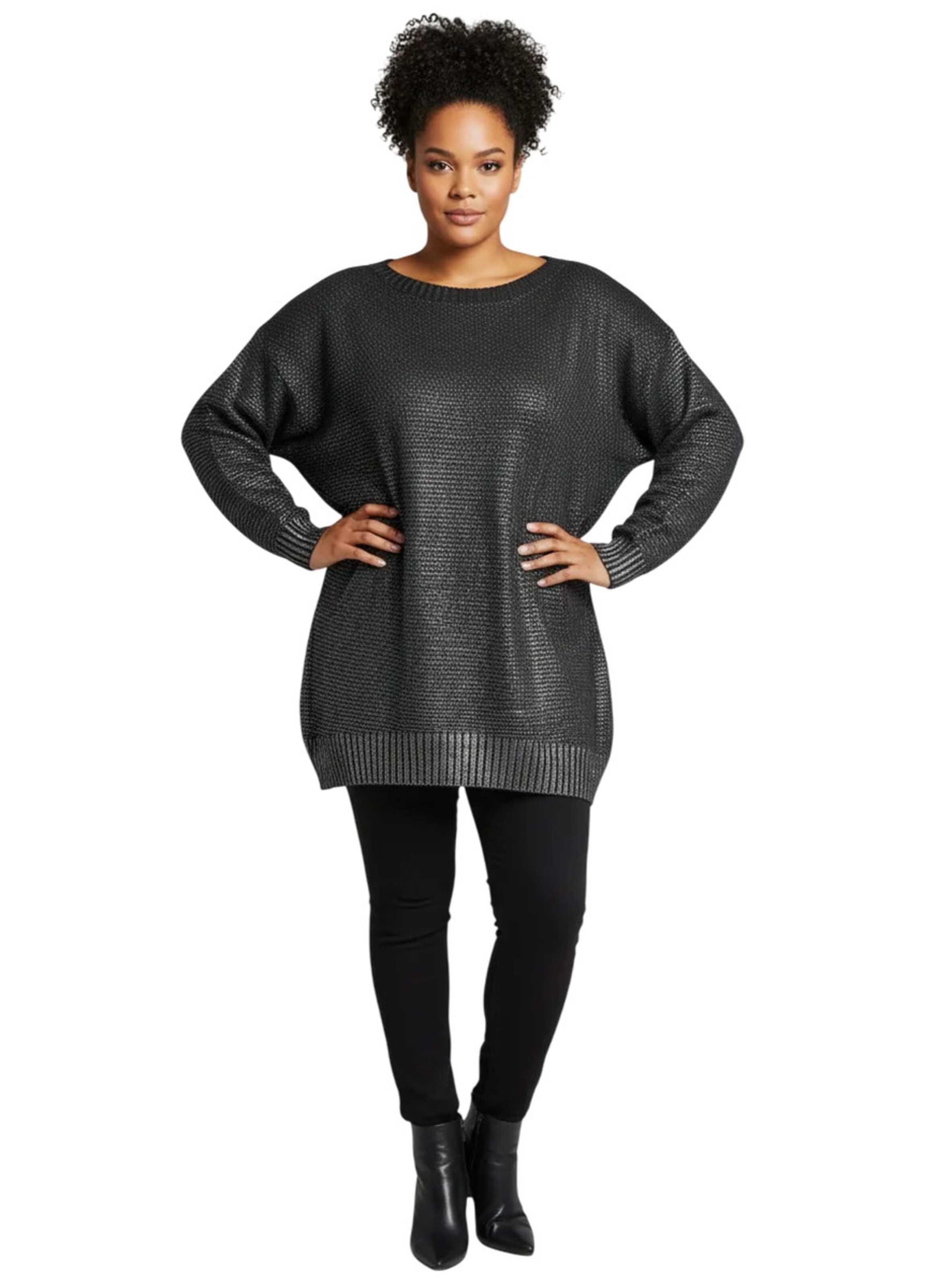 Shape Of You Pullover in Grau: Vorderseite