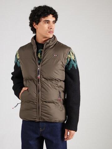 FQ1924 Bodywarmer 'FQ Vinncent' in Bruin: voorkant