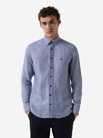 BOGNER Regular fit Button Up Shirt 'Timi' in Blue: front