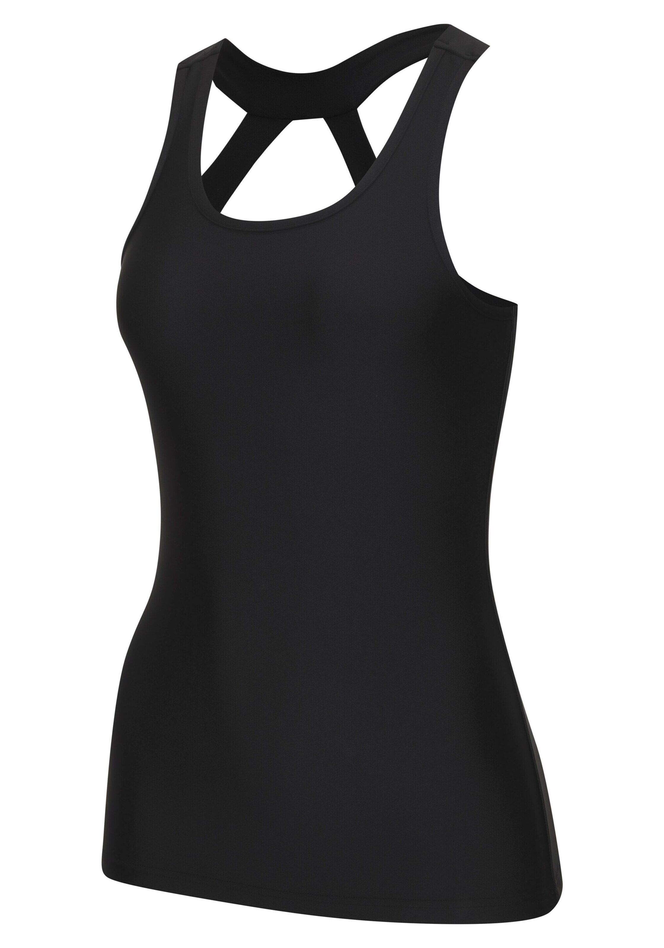 juoda LASCANA ACTIVE Sportiniai marškinėliai be rankovių